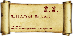 Miltényi Marcell névjegykártya